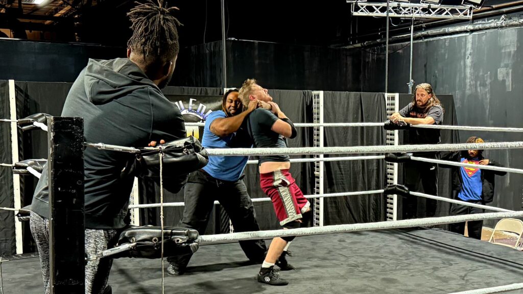 Training at Ringmasters Pro Wrestling School in Eastpointe, MI